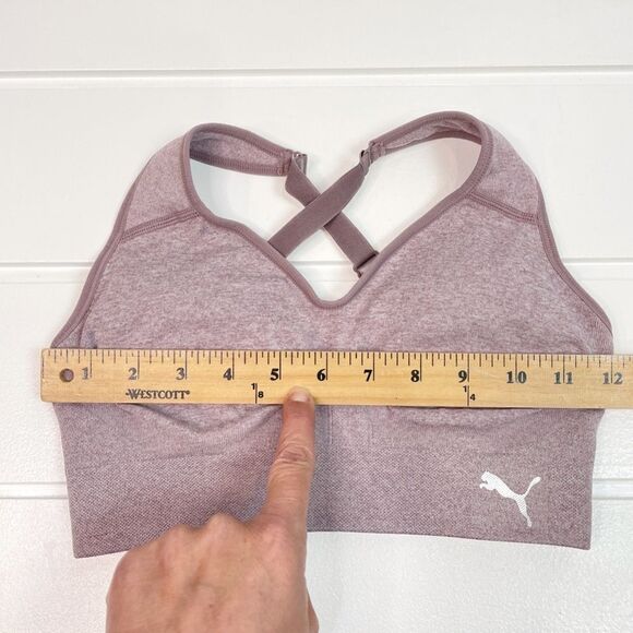 Puma Women’s Mauve Removable Pads Convertible Strap Sports Bra Size Small - Picture 5 of 6